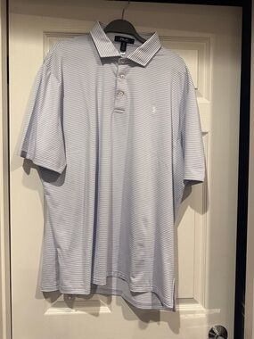 Polo by Ralph Lauren Light Blue & White Thin-Striped Men’s Polo